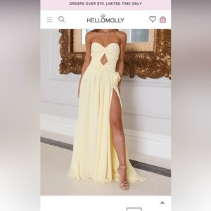 Runaway the Label - Rosette Gown in Butter Size M (sold out on site)